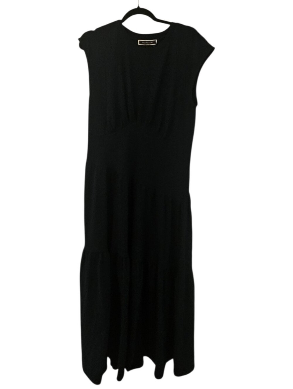 Navy Blue Melanie Lyne Women's Sleeveless Tiered Maxi Dress